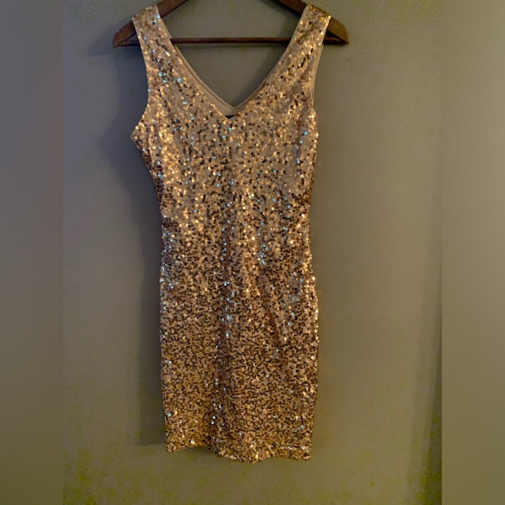 Women’s Gold Sequins Bodycon dress